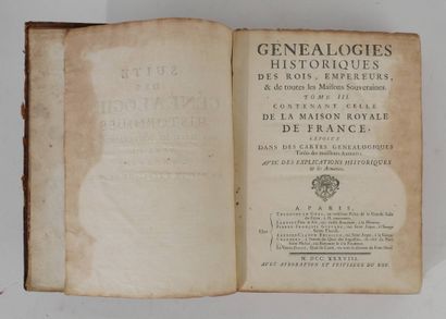 Les généalogies historiques des rois, empereurs,...