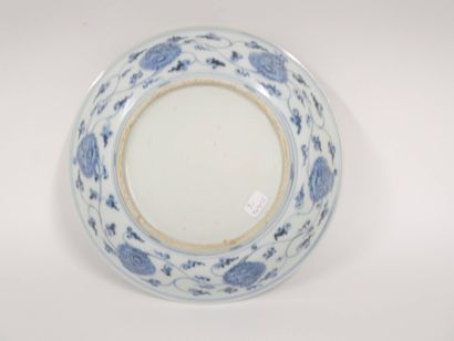 CHINE, XXe
Assiette creuse en porcelaine...
