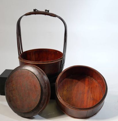 CHINE - Début XXe siècle
Panier en bois laqué...