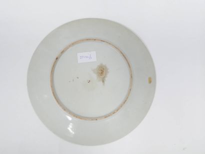 Plat en porcelaine à décor d'un faisan sur...