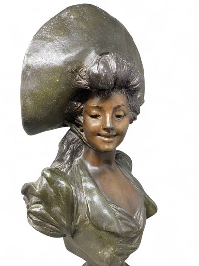 Van der Straeten (1856-1928)
Femme au chapeau
Buste...