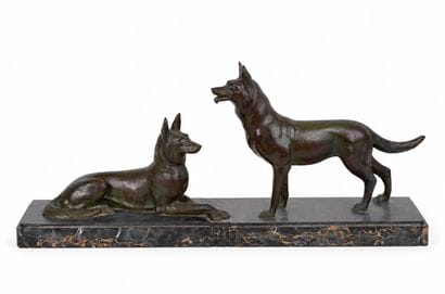 FOURNIER (XXe siècle)
Les chiens de garde
Bronze...