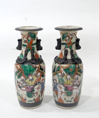 CHINE, Nankin, fin XIXe début XXe
Paire de...