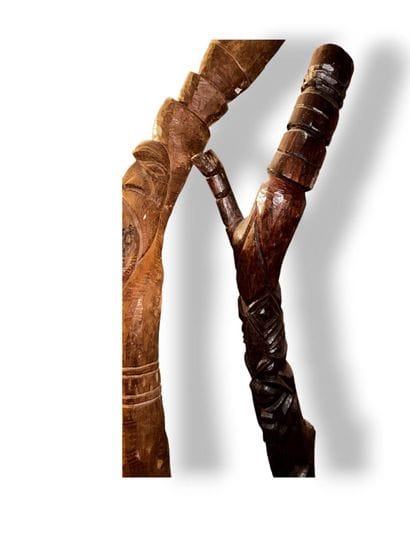 KANAK, Nouvelle-Calédonie, 
Lot de trois...
