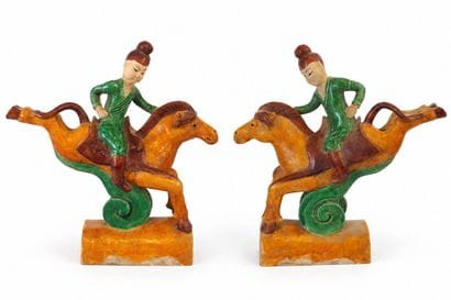 CHINE - XIXe siècle, DANS LE STYLE MING
Paire...