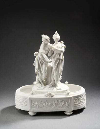 Groupe en biscuit de porcelaine de style...