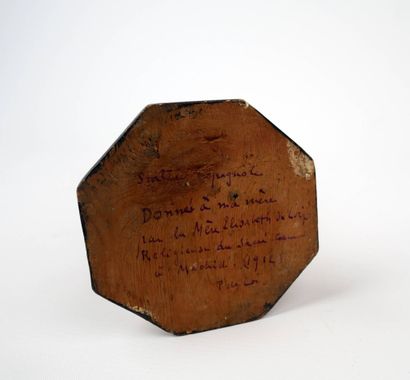 Statuette du Sacré-Cœur de Jésus en bois...