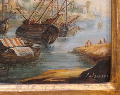 Ida CALZOLARI (née en 1936)
La cale aux bateaux
Huile...