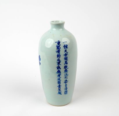 CHINE - Vers 1900
Vase ovoïde allongé à col...