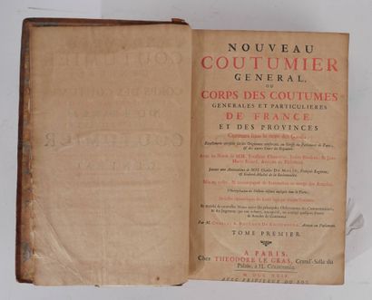 Nouveau coutumier général, Charles Bourdot...