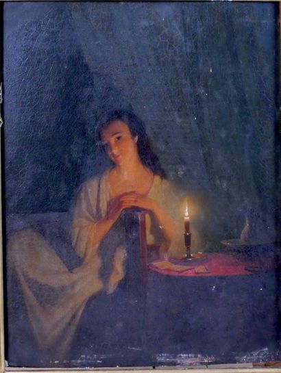 ÉCOLE FRANÇAISE DU XIXe SIÈCLE
Jeune femme...