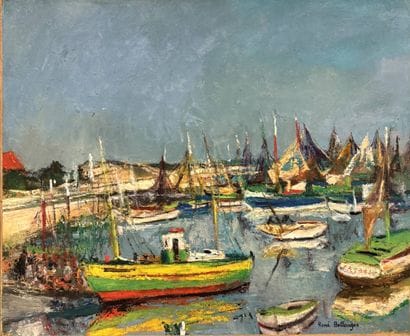 BELLANGER, René Charles (1895–1964)
The Harbor
Oil...