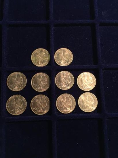 FRANCE

10 pièces or 20 francs au Coq 