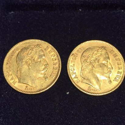 FRANCE

2 pièces or 20 francs Napoléon III...