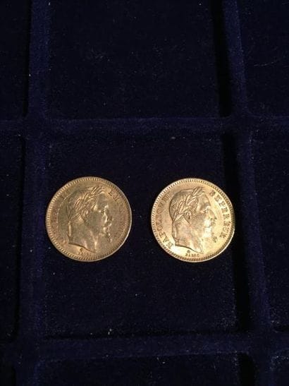 FRANCE

2 pièces or 20 francs Napoléon III...