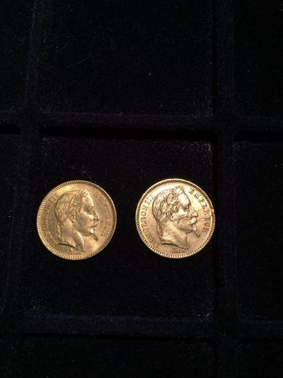 FRANCE

2 pièces or 20 francs Napoléon III...
