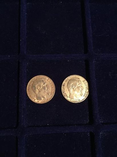 FRANCE

2 pièces or 20 francs Napoléon III...