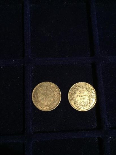 FRANCE

2 pièces or 20 francs Napoléon III...