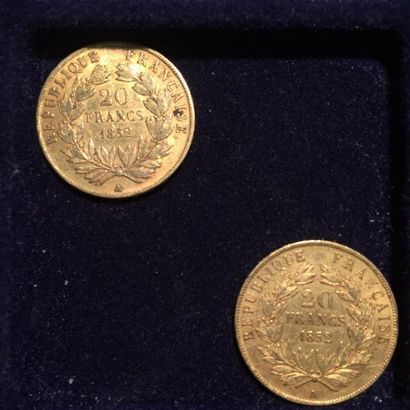 FRANCE

2 pièces or 20 francs Napoléon III...