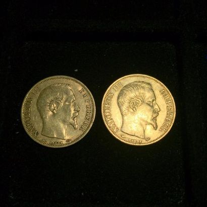 FRANCE

2 pièces or 20 francs Napoléon III...
