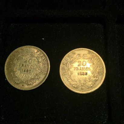 FRANCE

2 pièces or 20 francs Napoléon III...