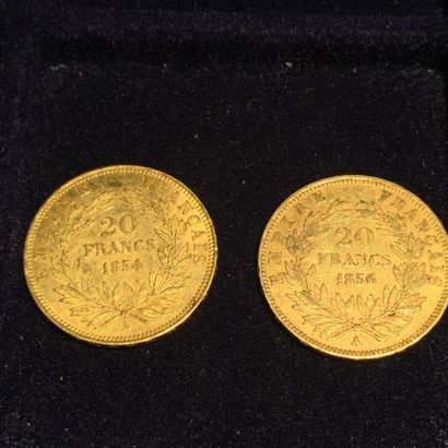 FRANCE

2 pièces or 20 francs Napoléon III...