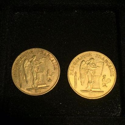FRANCE

2 pièces or 20 francs Génie (1878...