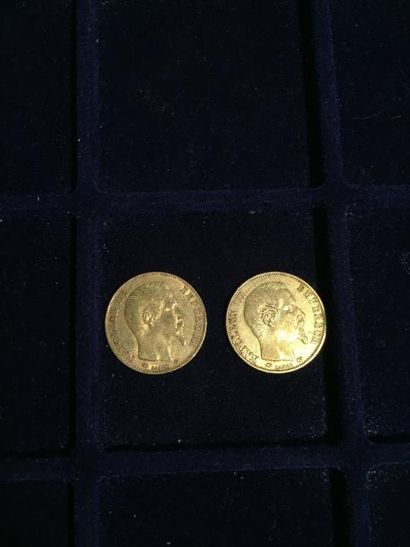 FRANCE

2 pièces or 20 francs Napoléon III...
