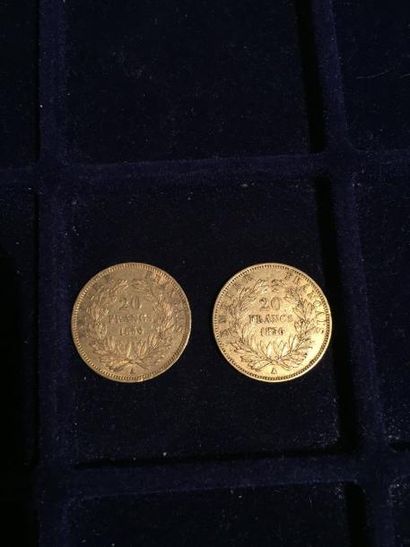 FRANCE

2 pièces or 20 francs Napoléon III...