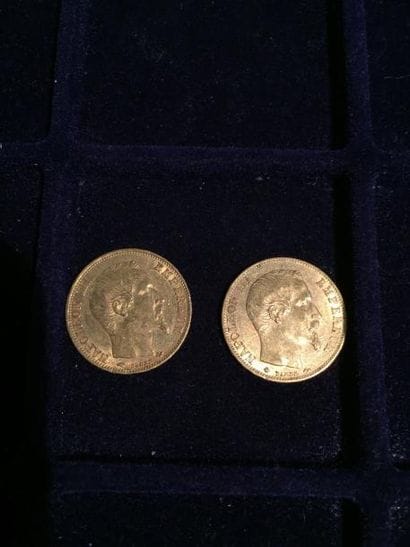 FRANCE

2 pièces or 20 francs Napoléon III...