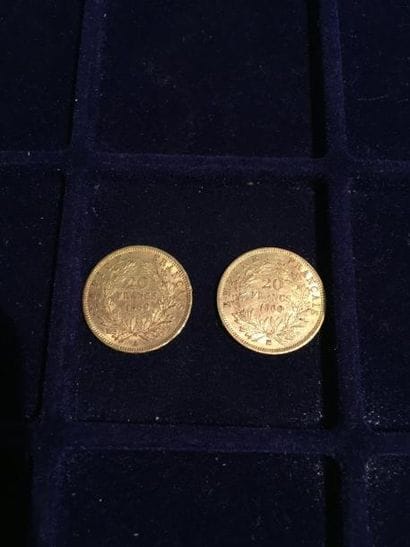 FRANCE

2 pièces or 20 francs Napoléon III...
