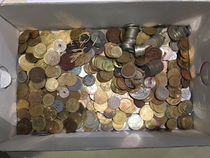 Fort lot de pièces de monnaie française XXème,...