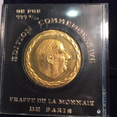 [DE GAULLE]

Pièce commémorative en or Charles...