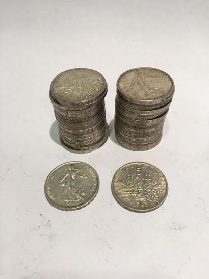 [FRANCS] 

Lot de 5 francs Semeuse en argent

Poids...