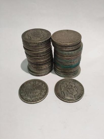 FRANCE [ARGENT]

44 pièceds 5 francs - Louis-Philippe

Poids...