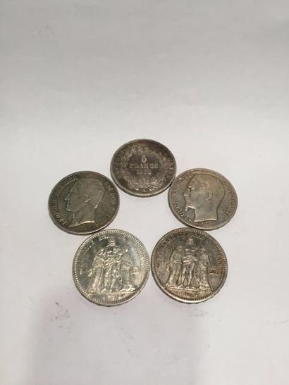 [5 francs] [ARGENT]

lot de pièces composé...