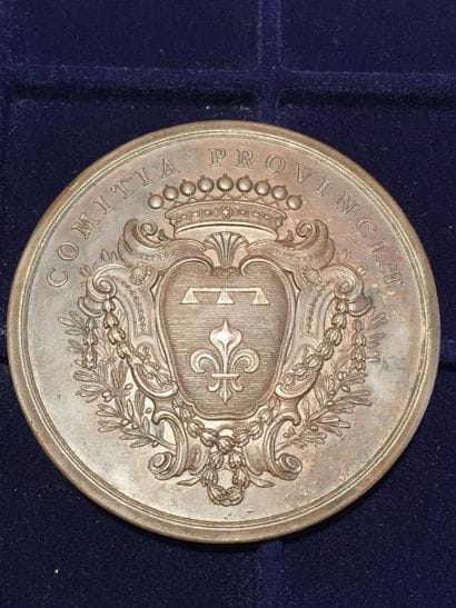 [LOUIS XV] 

Médaille commémorative en cuivre...