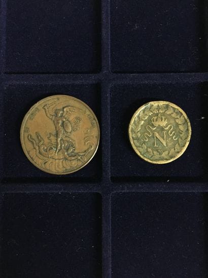 [MEDAILLE]
lot composé de :
- 1 décime Napoléon...