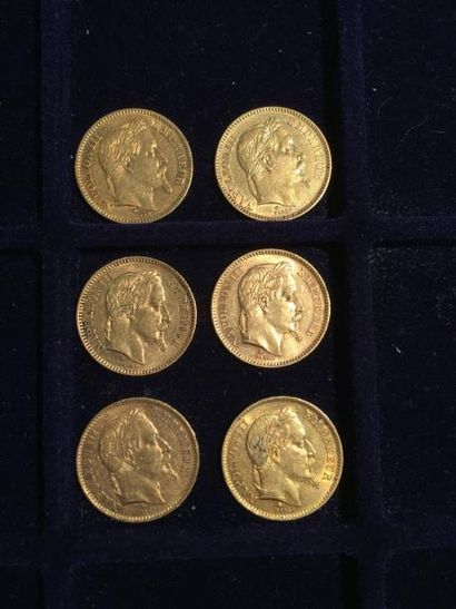 [ Pièce en or ]

6 pièces de 20 francs Napoléon...