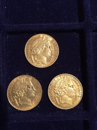 [ Pièce en or ]

3 pièces de 20 francs 