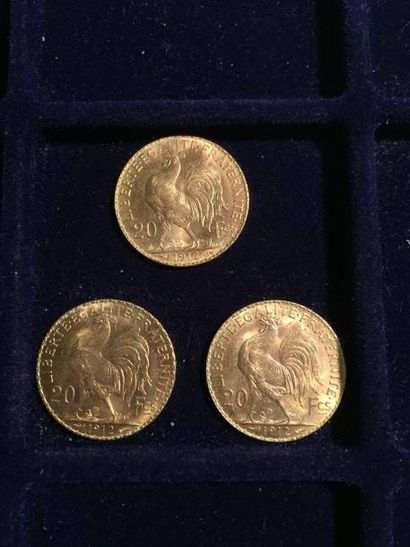 [ Pièce en or ]

3 pièces de 20 francs 