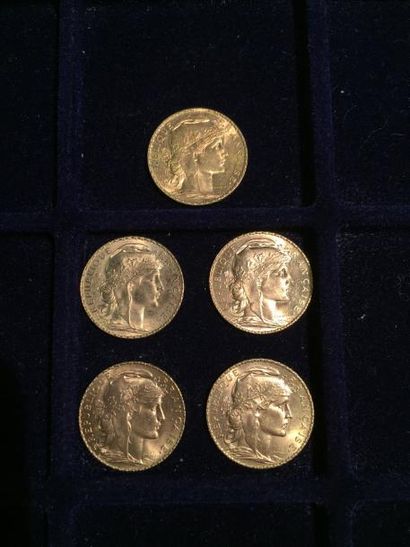 [ Pièce en or ]

5 pièces de 20 francs 