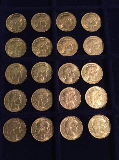 FRANCE

20 pièces 20 francs au Coq 