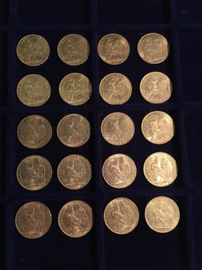 FRANCE

20 pièces 20 francs au Coq 