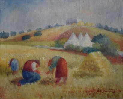 NOCENTE Nikola (XXème siècle) 

les moissons

Huile...
