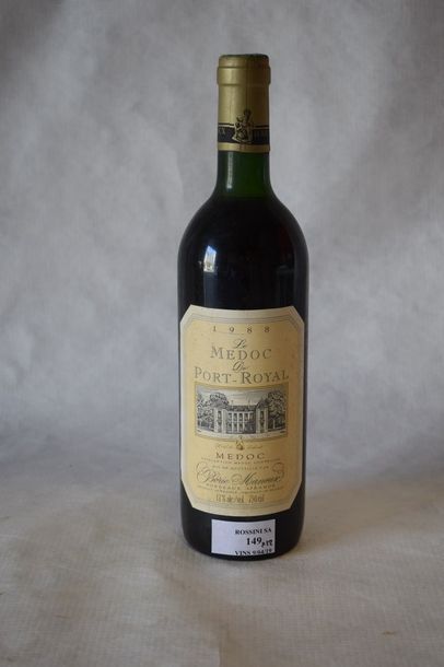 12 	bouteilles 	LE MÉDOC DE PORT-ROYAL, 		Borie-Manoux...
