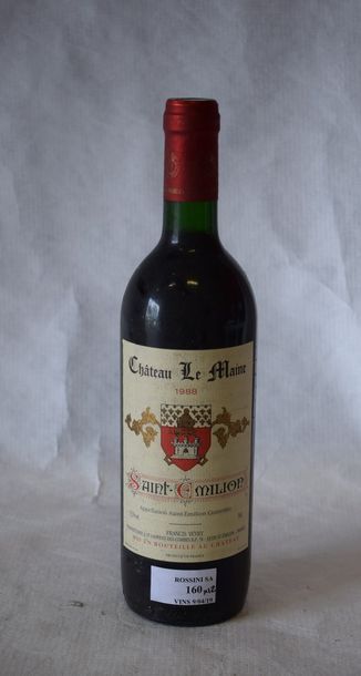 12 	bouteilles 	CH. 	LE MAINE, 	St-Emilion...