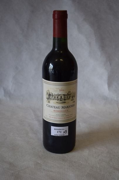 9 	bouteilles 	CH. 	MARJOSSE, 	 Bordeaux...