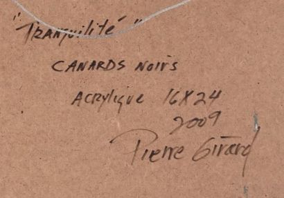 GIRARD, Pierre (1967 - )
« Tranquilité (canards...