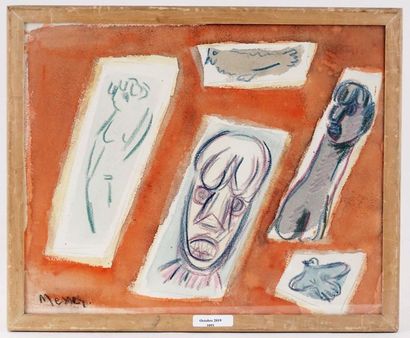 MESSER, David (1912 - 1998)
Sans titre
Pastel
Signé...